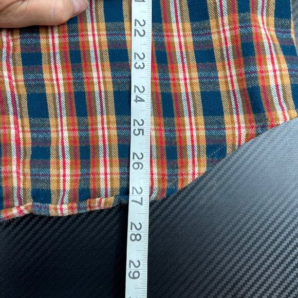 J.Crew Mens Slim Fit Double Brushed Flannel Plaid Shirt Long Sleeve size Medium - Picture 5 of 7